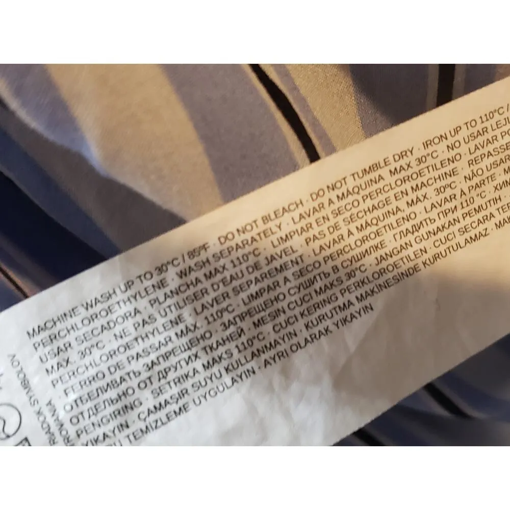 Mango Button Down Shirt Women's 2XS Blue White Striped Long Sleeve Collared - Image 6