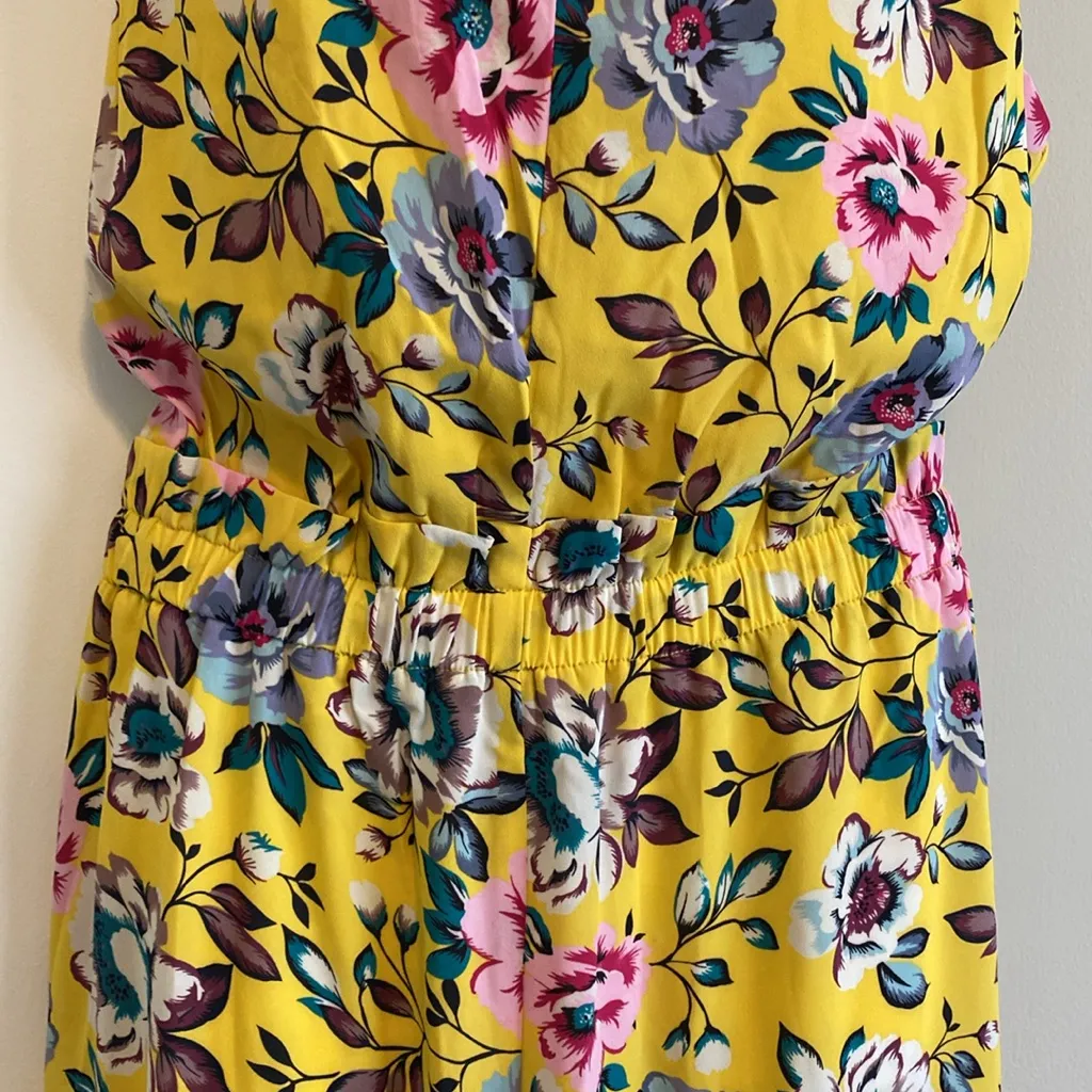 Kate and Mallory Women’s lightweight yellow floral tasseled jumper size XL - Image 5