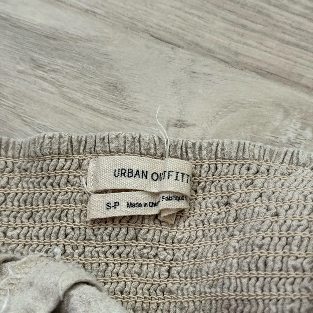 Urban Outfitters Linen Blend Halter Style Jumpsuit | Natural Oat | Small - Image 7