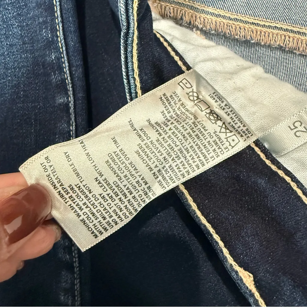 L'agence Margot‎ High Rise Skinny Super Stretch Cropped Columbia Raw Hem Size 25 - Image 5