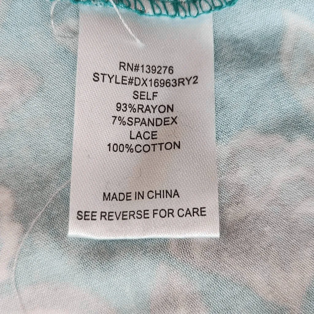 Daniel Rainn Turquoise Blue Floral Blouse NWT Size 2X Plus Size Blue Blouse - Image 8