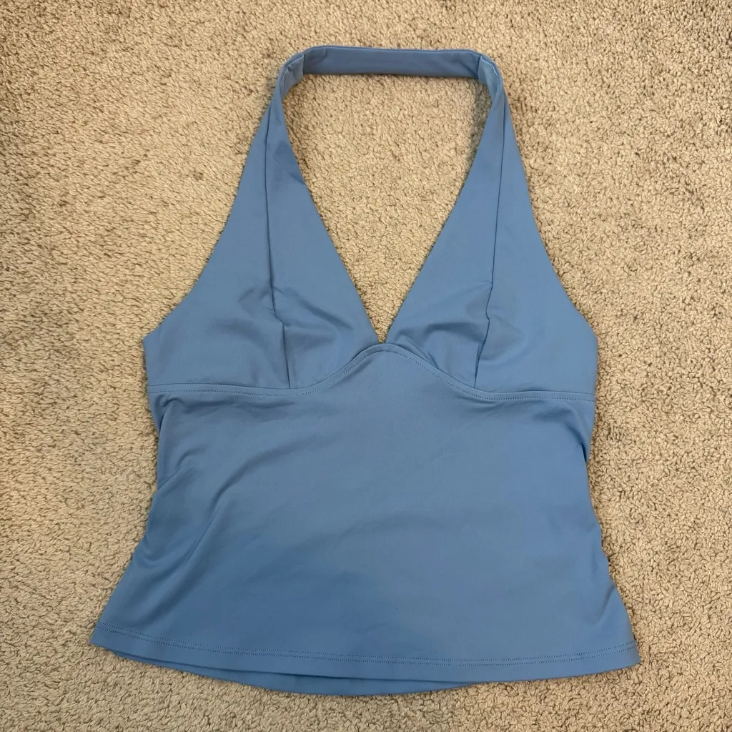 Free People Still Here Halter Top Blue S - Image 2