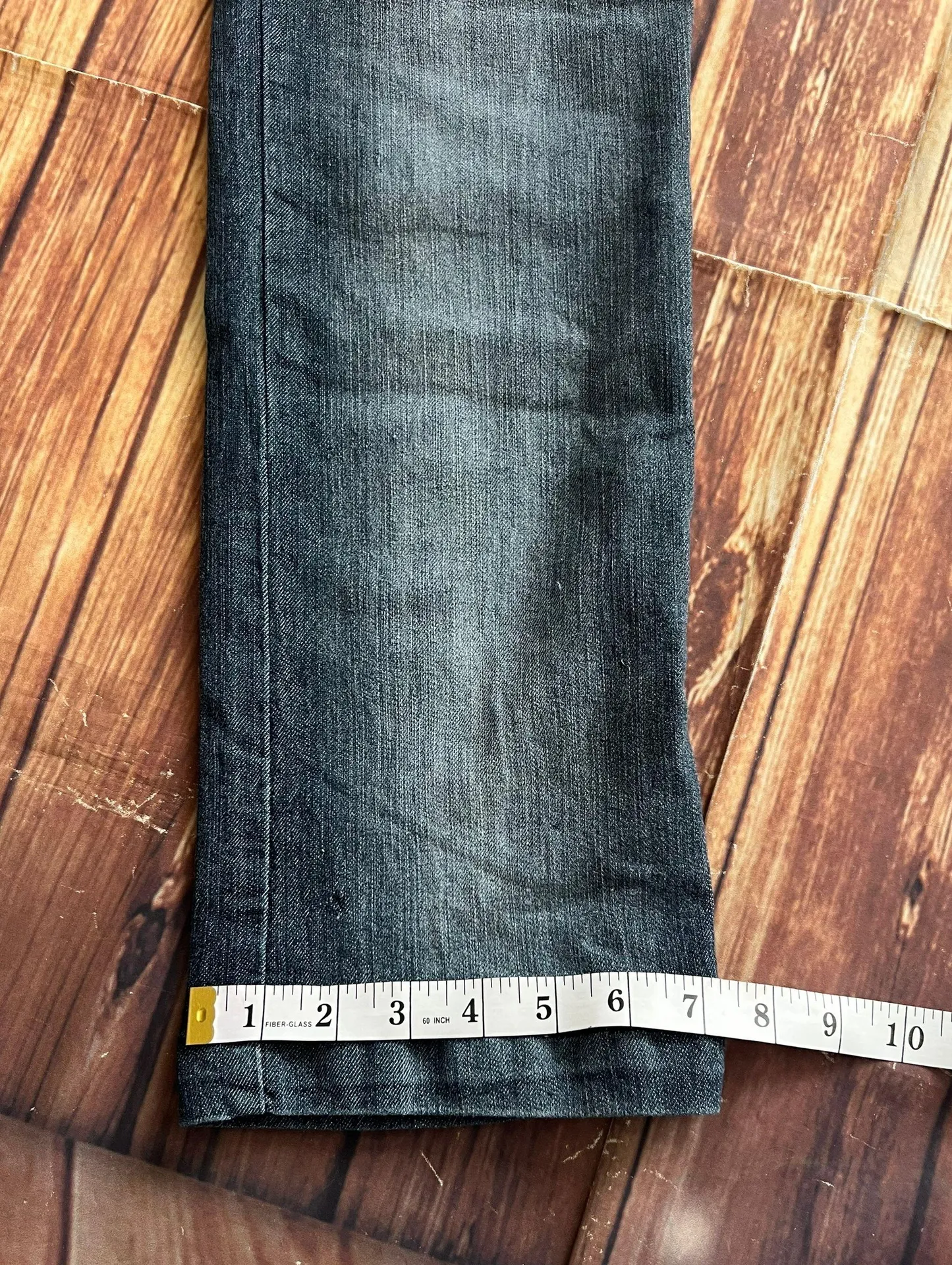 Women Low Rise Dark Wash Denim Boot Cut Jeans Size 30” - Image 7