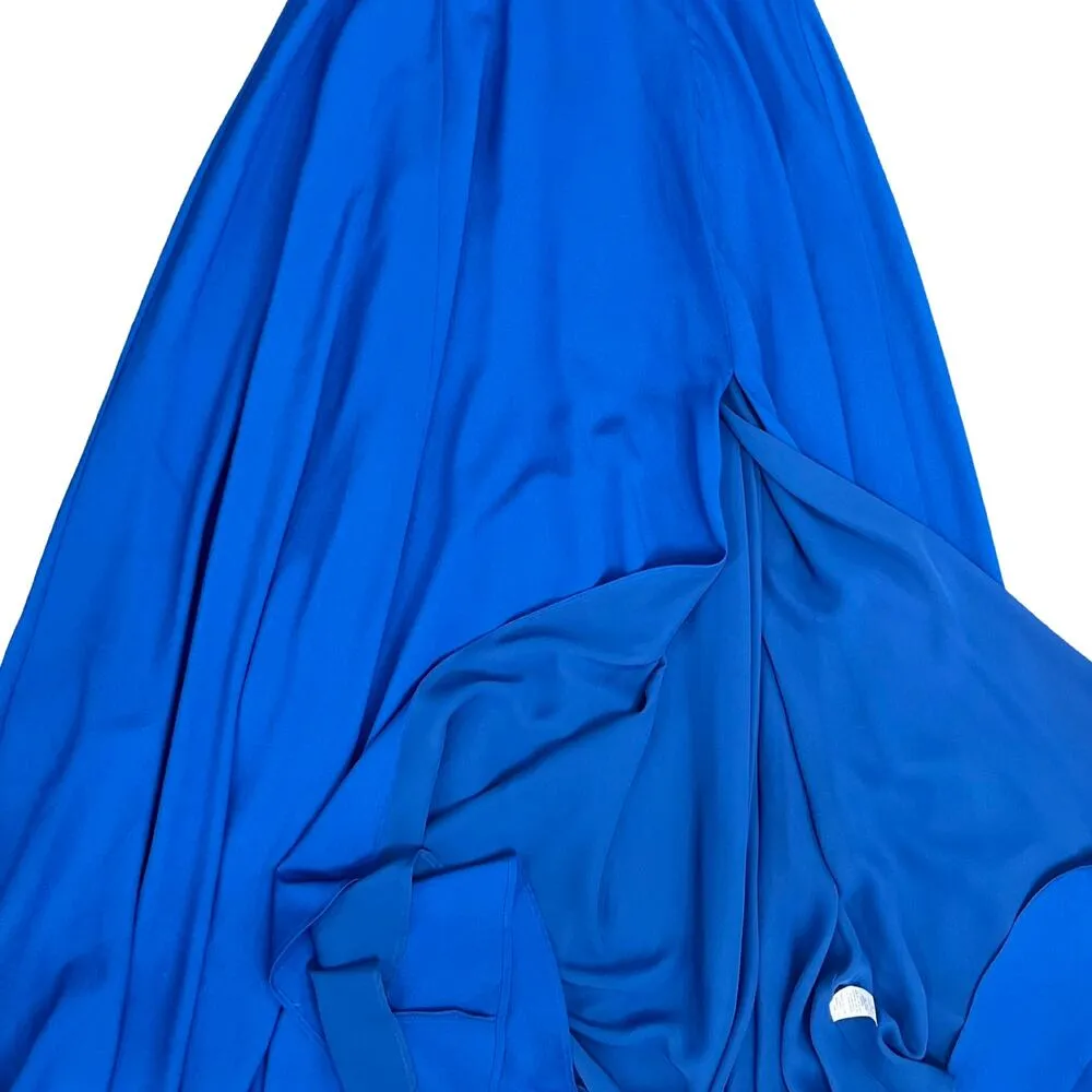 Naven Vegas Blue Siren Gown Sleeveless Maxi Dress size L Chiffon NEW Tags - Image 13