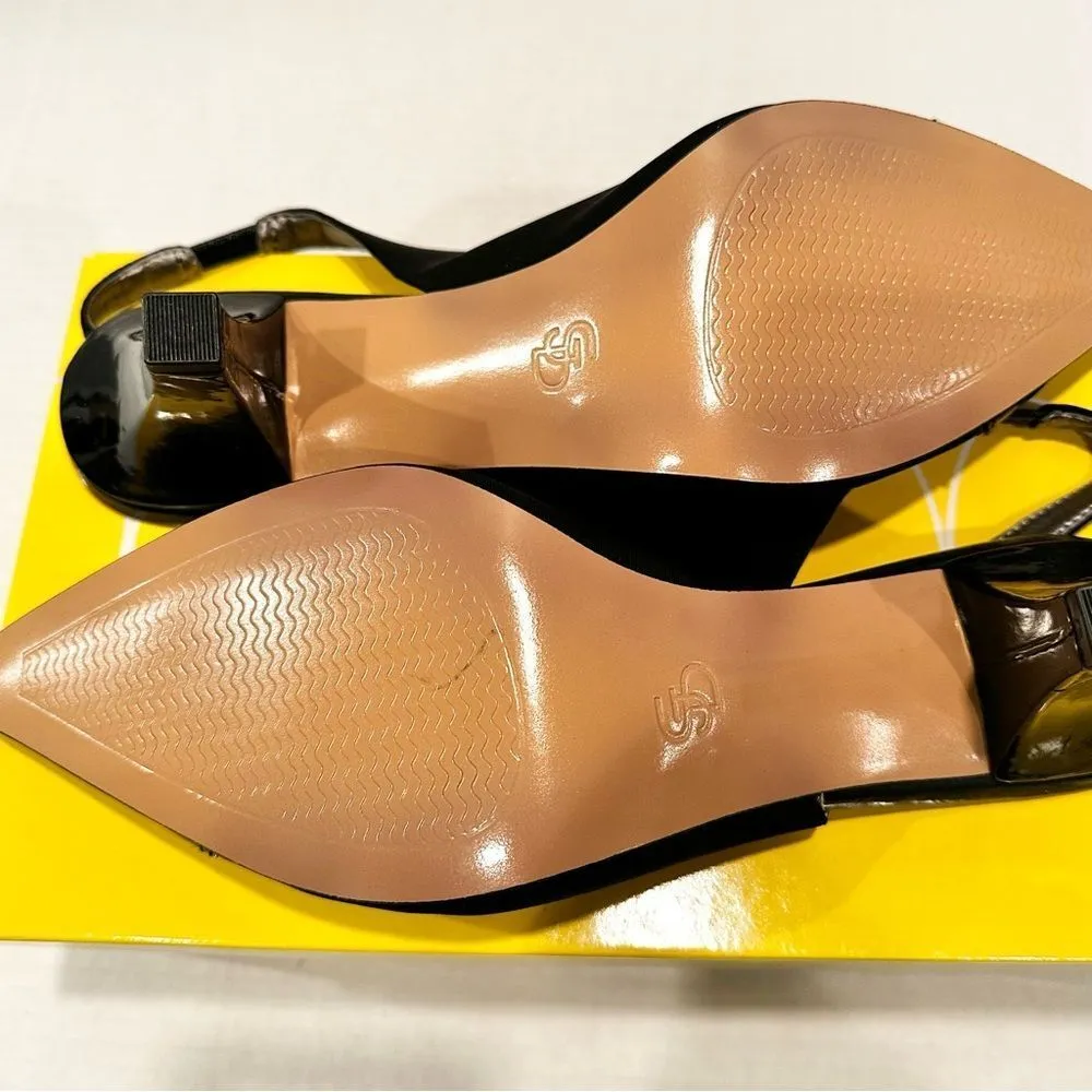 Joan & David Luxe CJDameka Slingback Pump Women's 9‎ Black Fabric Upper NEW - Image 5