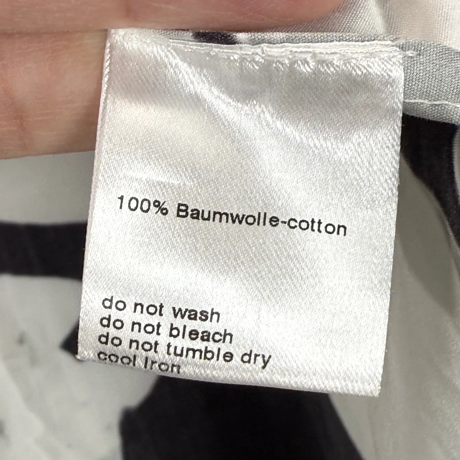 AKRIS punto Floral Print Cotton Tunic‎ Top Blouse Black White US 12 READ - Image 3