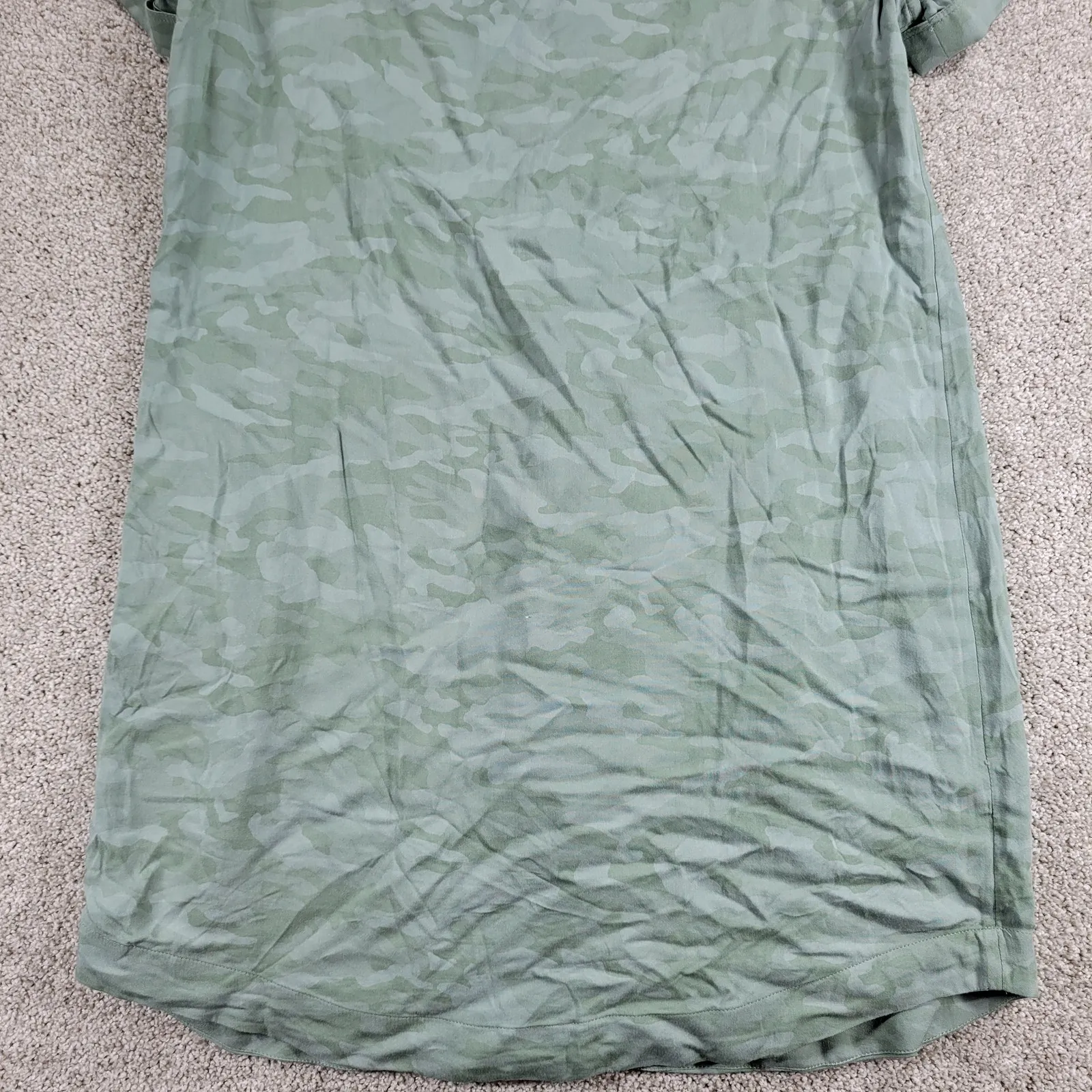 Vineyard‎ Vines Women Shirt Margo Dress 8 Green Camo Short Sleeve Mini - Image 11