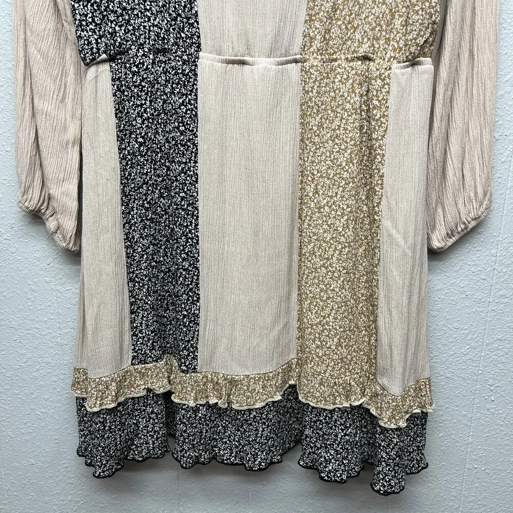 143 Story by Lineup Puff Sleeve Dress Womens 3XL Garden Cottagecore Patchwork - Image 11