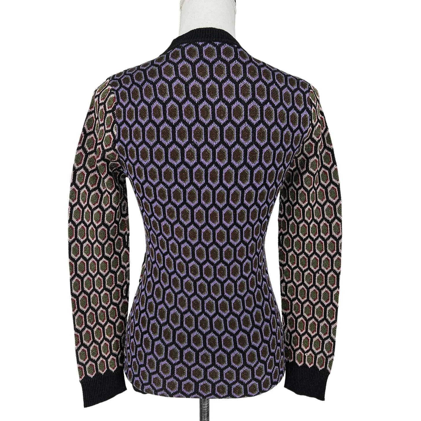 Marni Colorblock Metallic Printed Sweater Black Size XS - Image 11