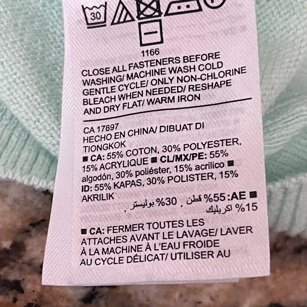 Old Navy Mint Green Cardigan Sweater Women’s Size M Coquette Cottegecore - Image 7