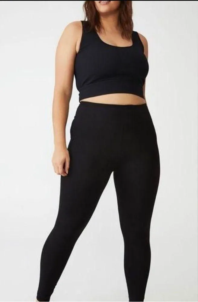 Cotton:On Curve Ultra Soft Cross Over Full Length Tight in Black, Size 14 NEW - Image 12