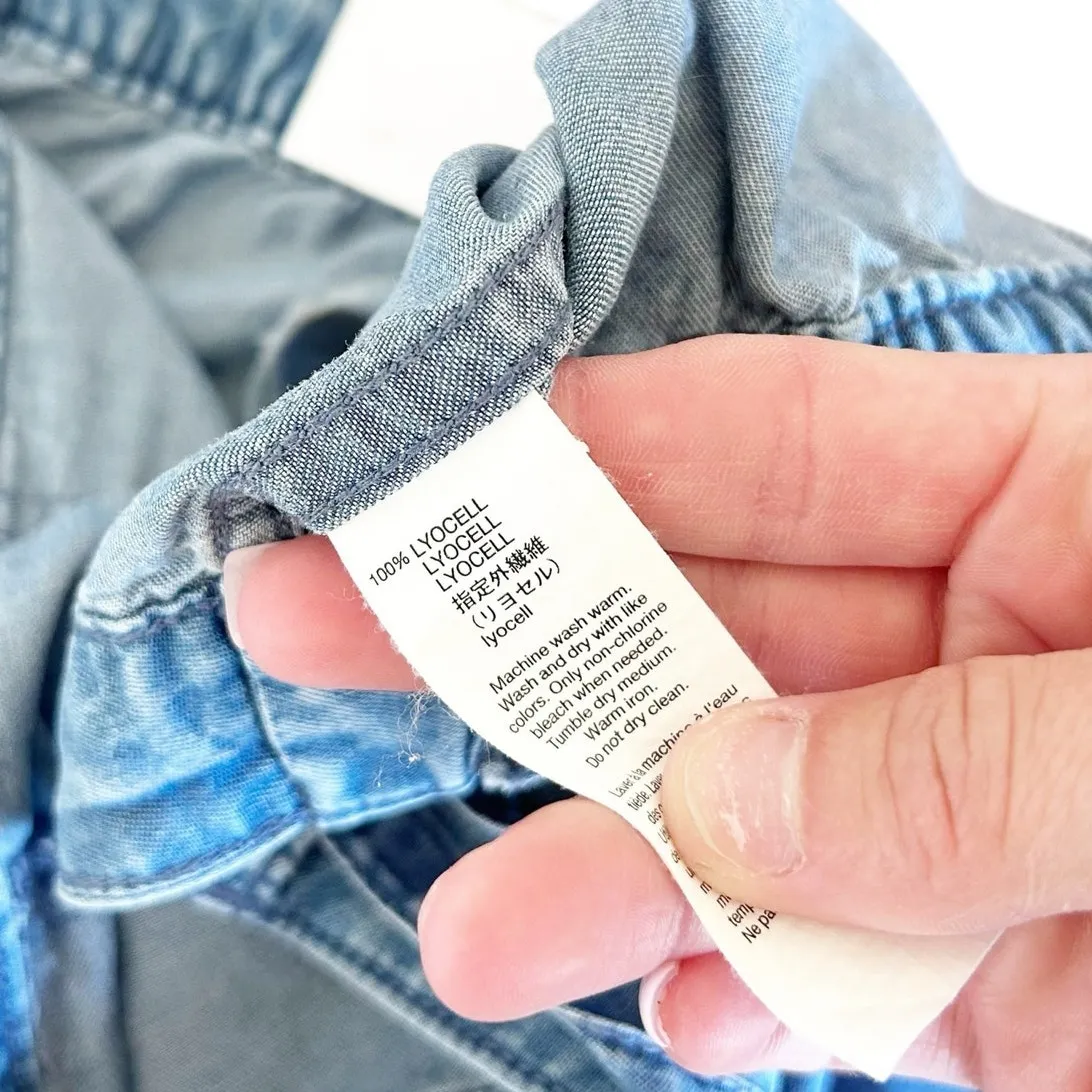 Gap Chambray Lyocell Button Front Skirt Sz XL - Image 2