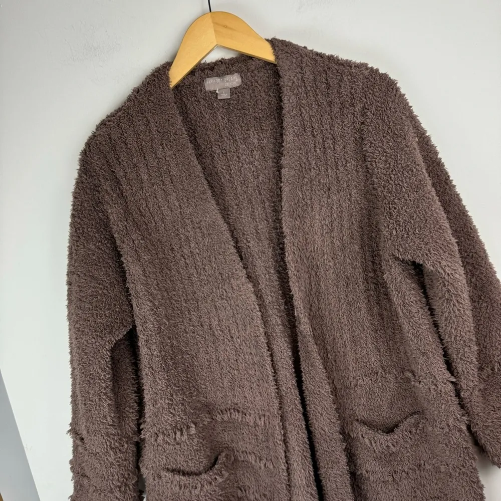 Barefoot Dreams Boardwalk CozyChic Cardigan Sz Large Fringe Sweater - Image 3