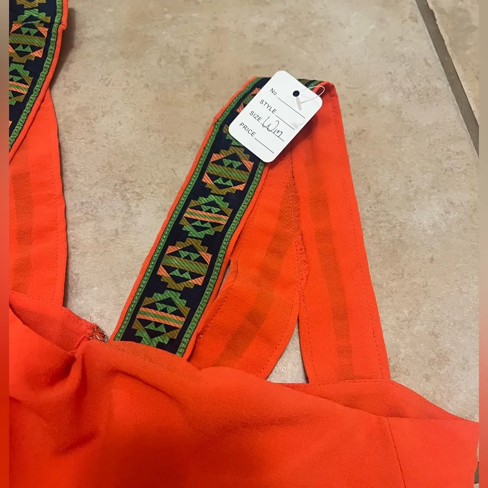 Womens orange boutique blouse - Image 2