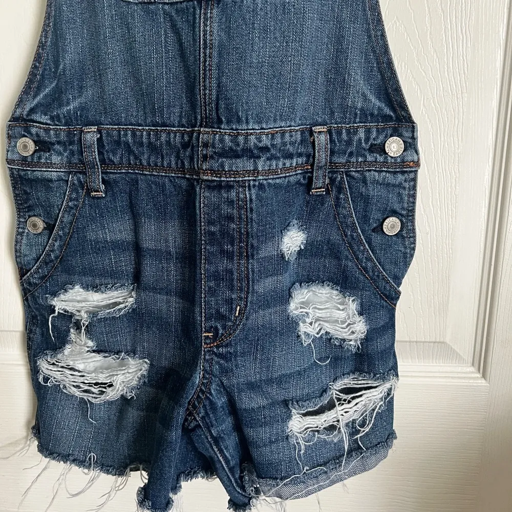 American Eagle Women’s Tomgirl Shortall Denim Blue Overalls Size XS Overalls - Image 5
