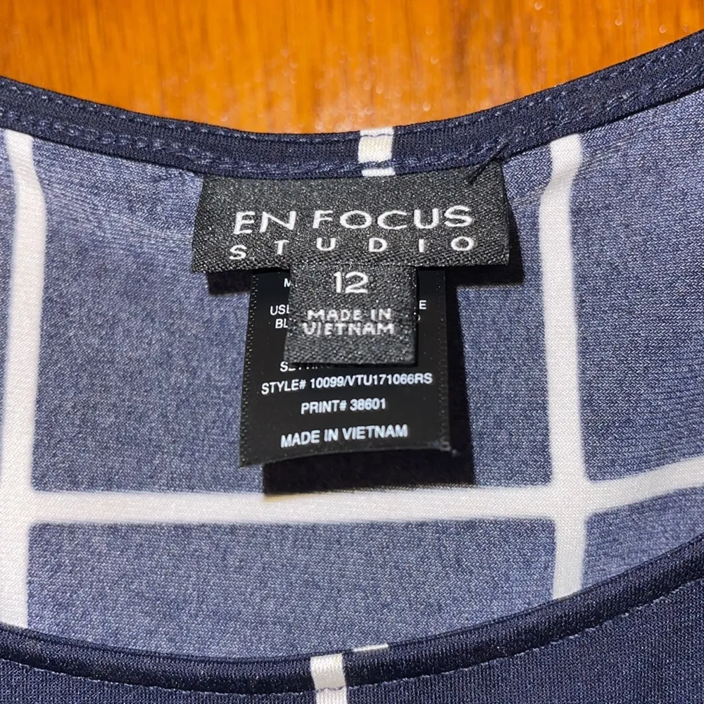 Enfocus Studio Swing Tunic Dress Black WhiteOrange - Image 3