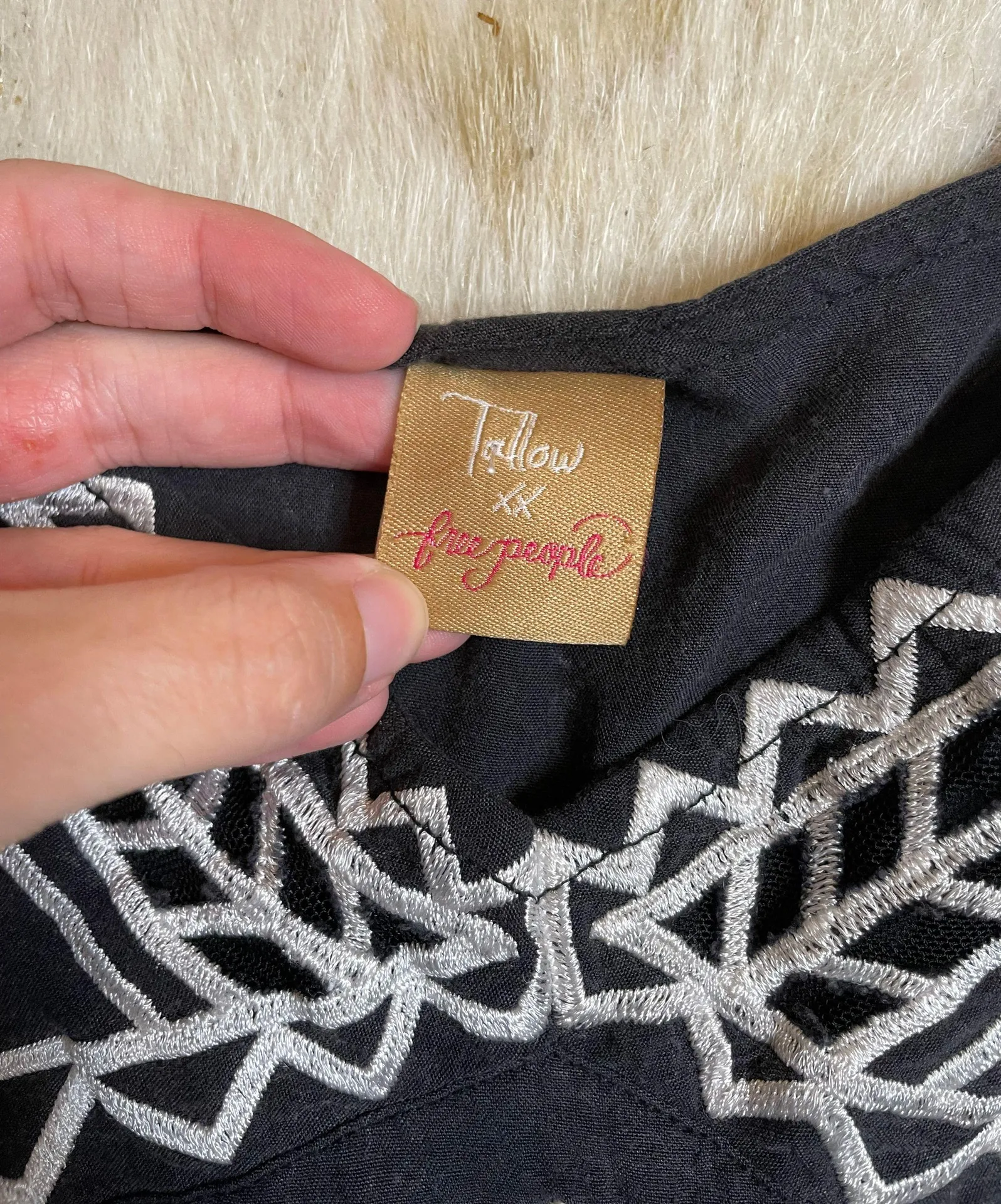 Blue Embroidered Tank - Image 3