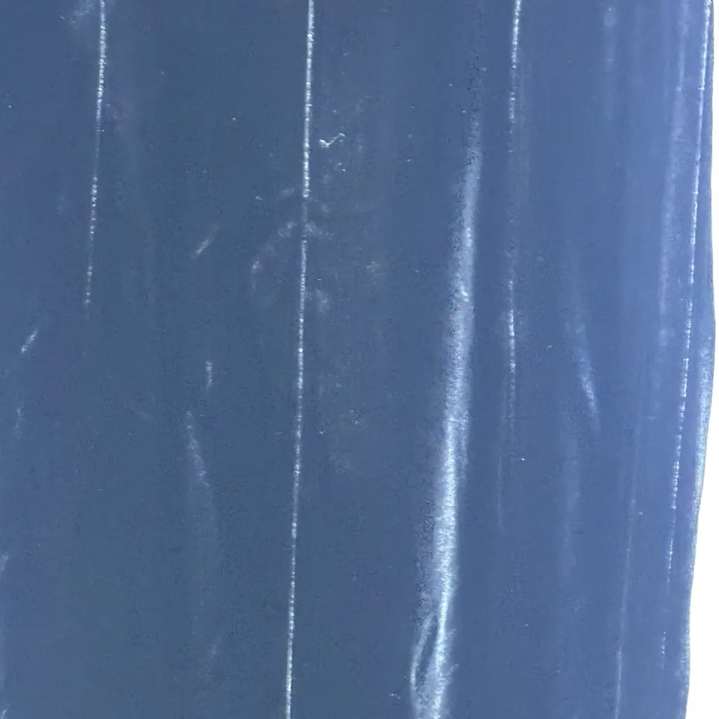 Stunning Velvet Sequin Short Sleeve Full Length Dress W/Sexy High Slit Vintage 8 Black - Image 4