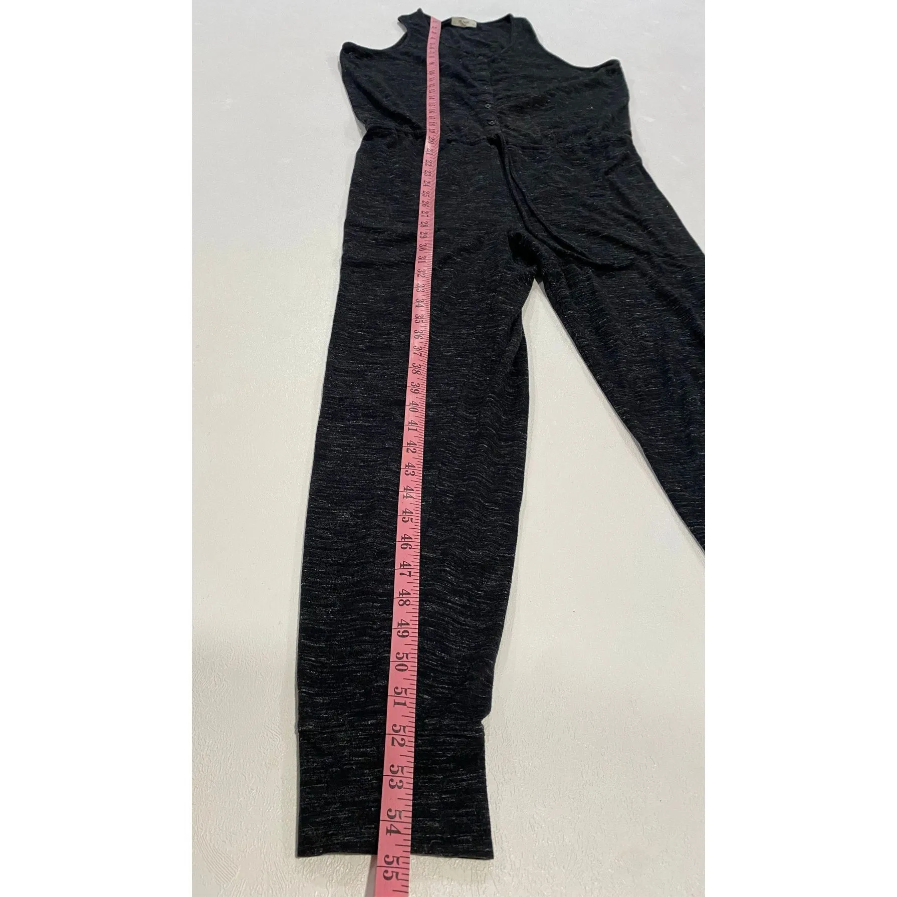 Madewell Sleeveless Button Front Jumpsuit Size Medium Charcoal Gray - Image 5