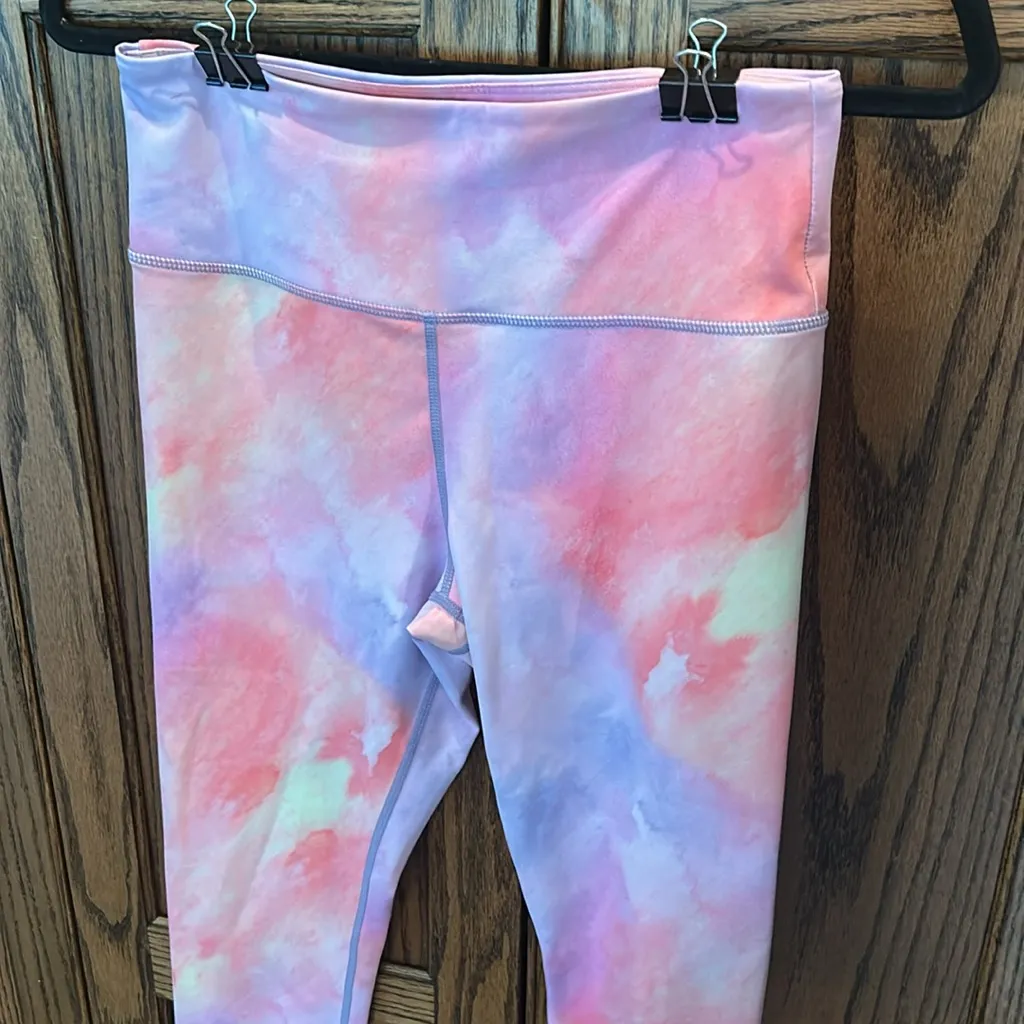 ZYIA Light N Tight High Rise Leggings Sorbet Sunset Pink Yellow Size‎ 6-8 medium - Image 4