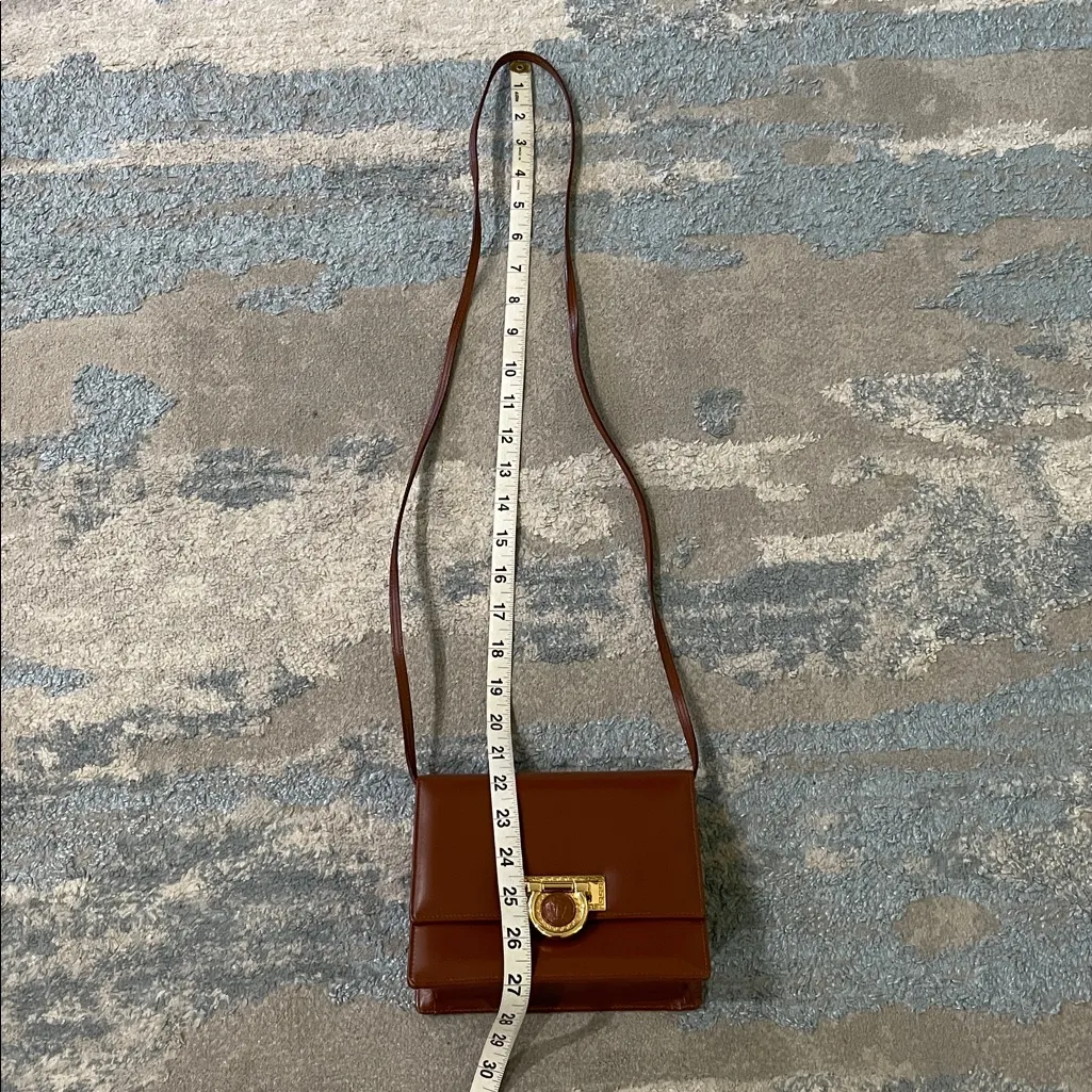 Gianni Versace Medusa Brown Leather Crossbody Mini Bag 1990s Vintage EUC - Image 15