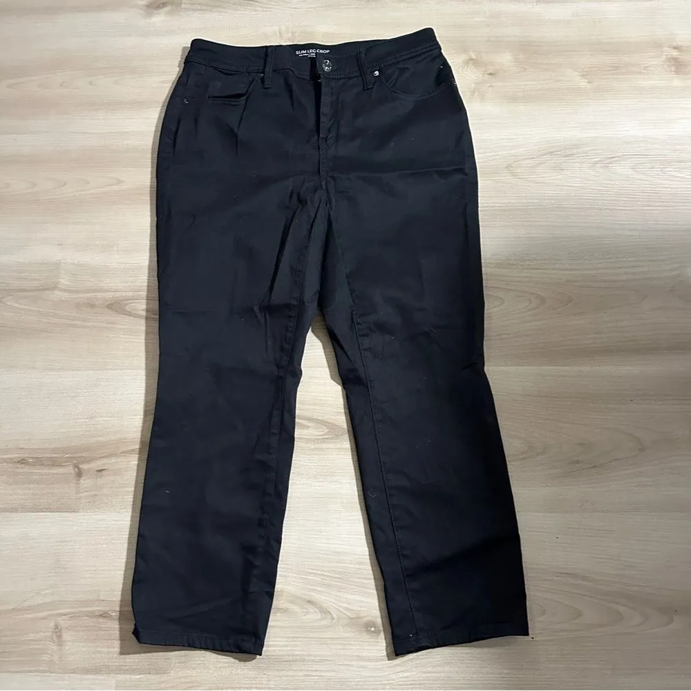 Chico's Black Slim Leg Crop Pant Size 4 -‎ Chico Size 0 - Image 2