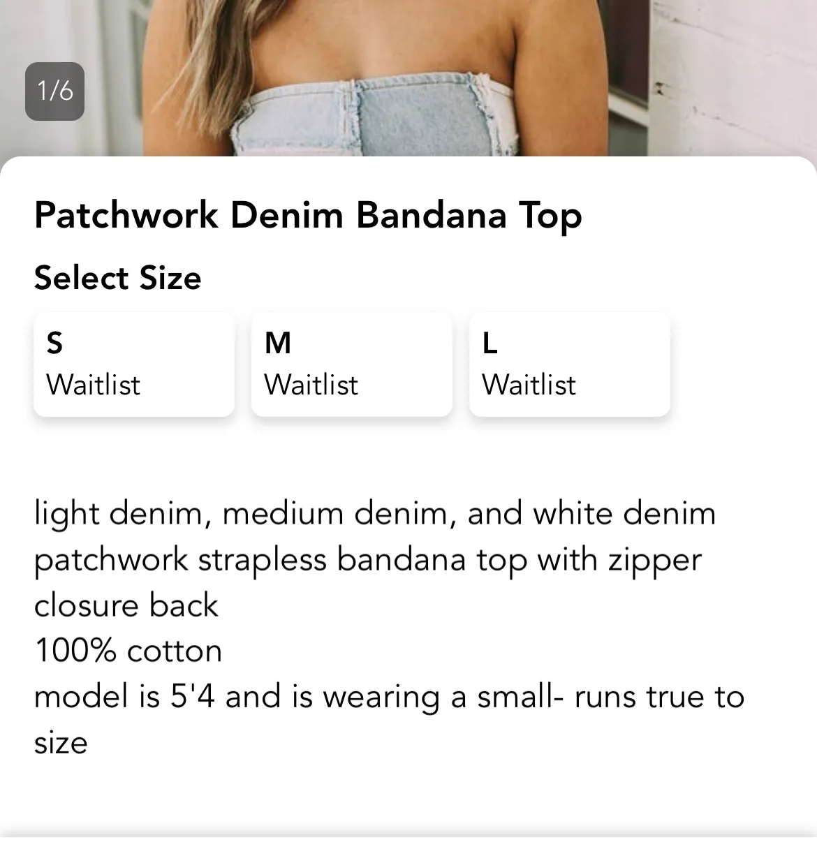 These Three Boutique patchwork denim top - Image 4