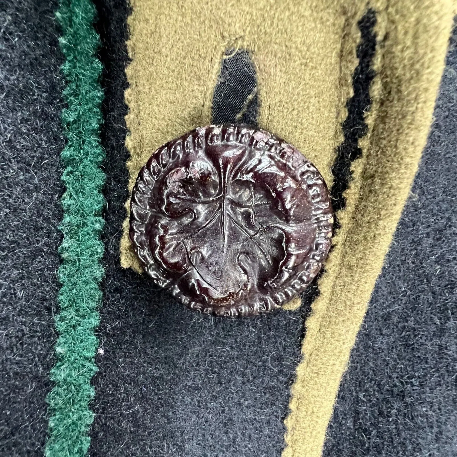 Parsley & Sage Sweater Jacket Womens S Black Multi Wool Patchwork Artful Cottage - Image 15