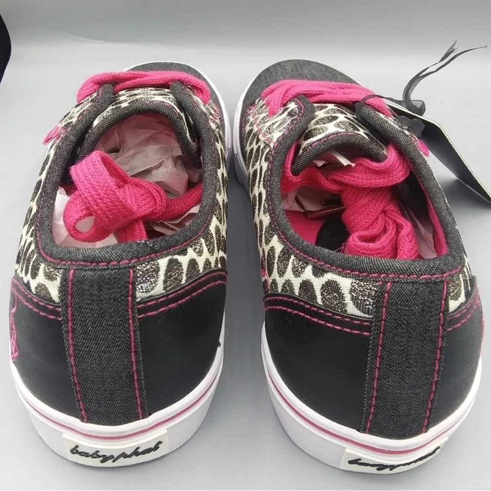 polka dot chambray women sneakers Size 7 - Image 4