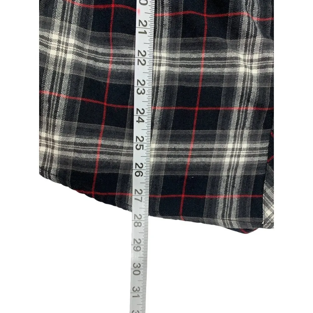 Dressbarn Women's Black Plaid Buttoned Shirt - Image 5