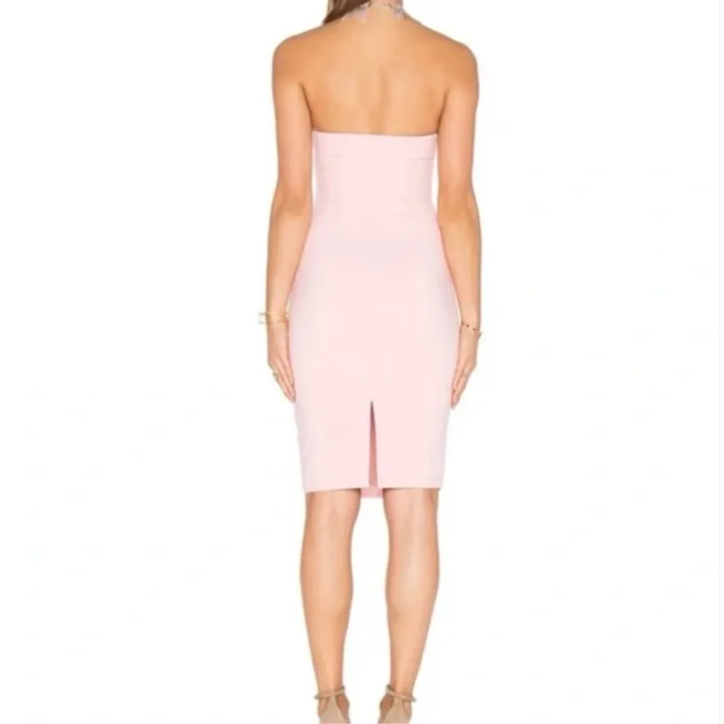 Likely Lauren Strapless Tube Bodycon Midi Dress Light Pink Peony Womens US 8 - Image 3