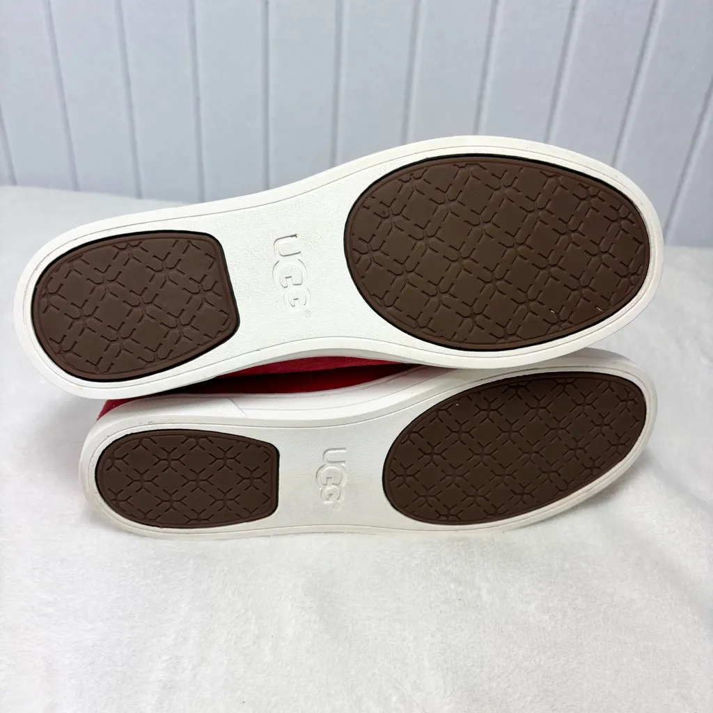 UGG Karine Tango Red (TNGO) Suede Wool‎ Women Sneaker 1015044 Size 9 - Image 9