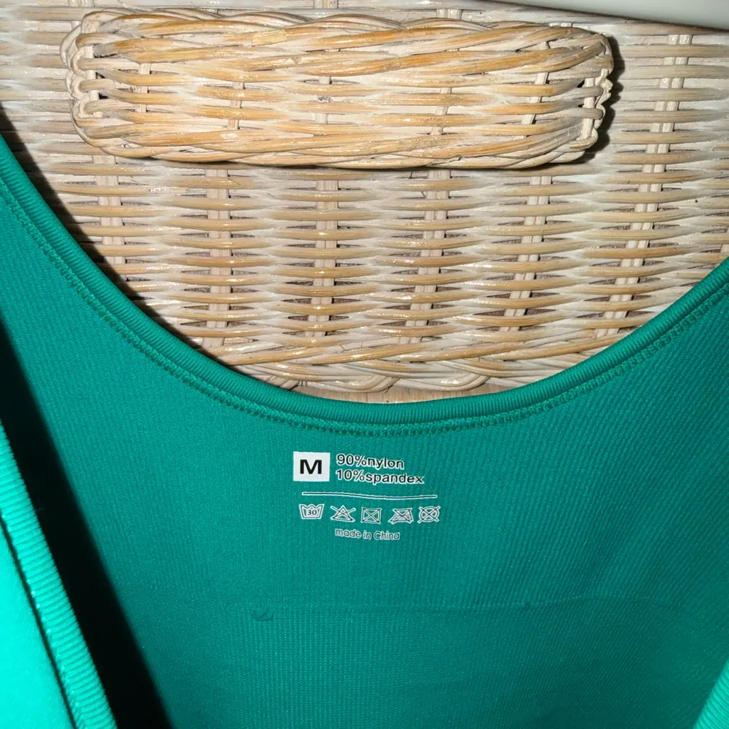 Green Compression Bodysuit Size M - Image 4