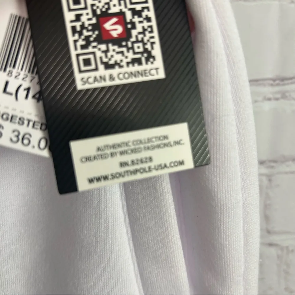 South pole New Ladies all white jogger active pants minimalist capsule Large - Image 8