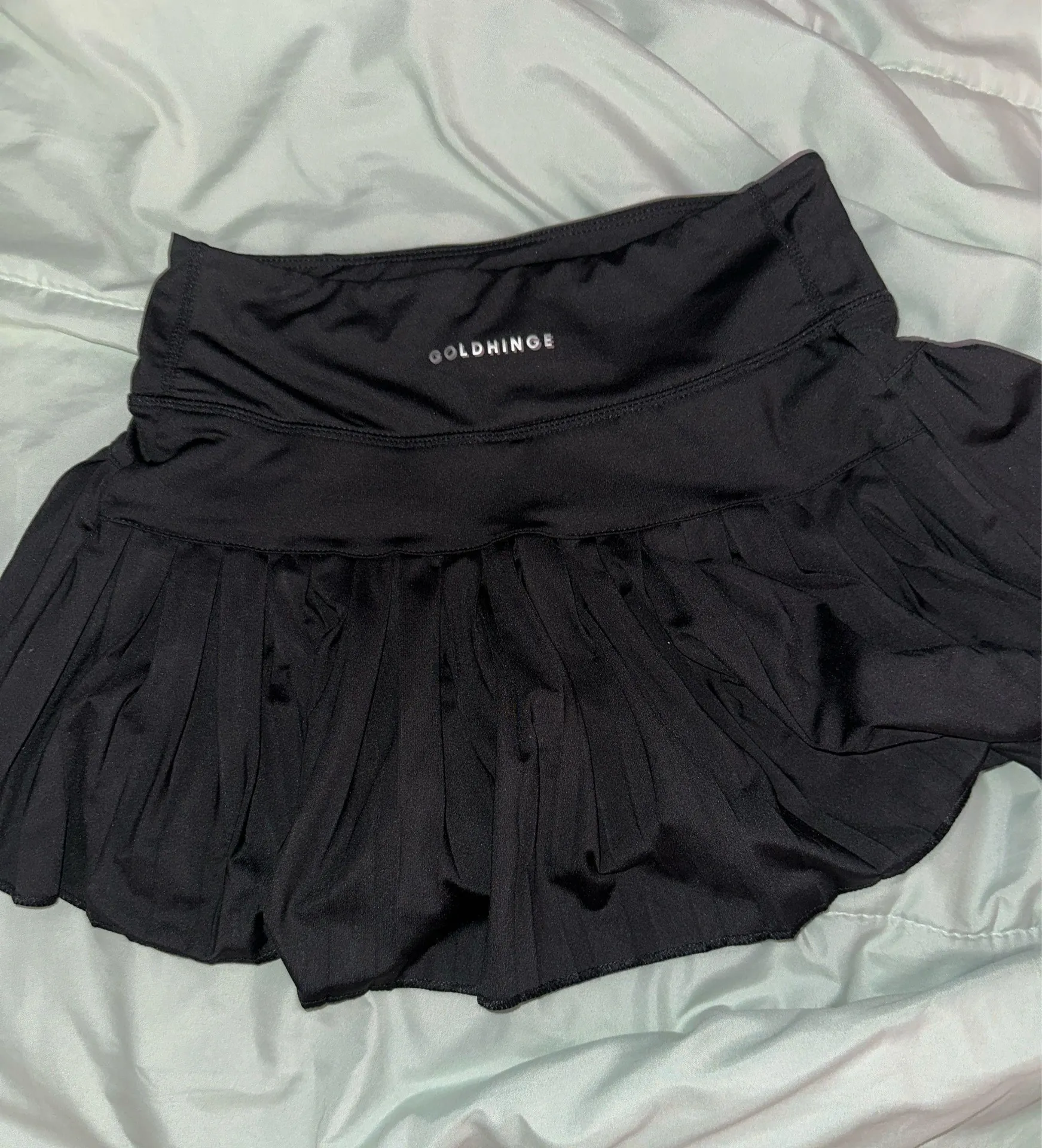 Gold hinge skirt in black - Image 4