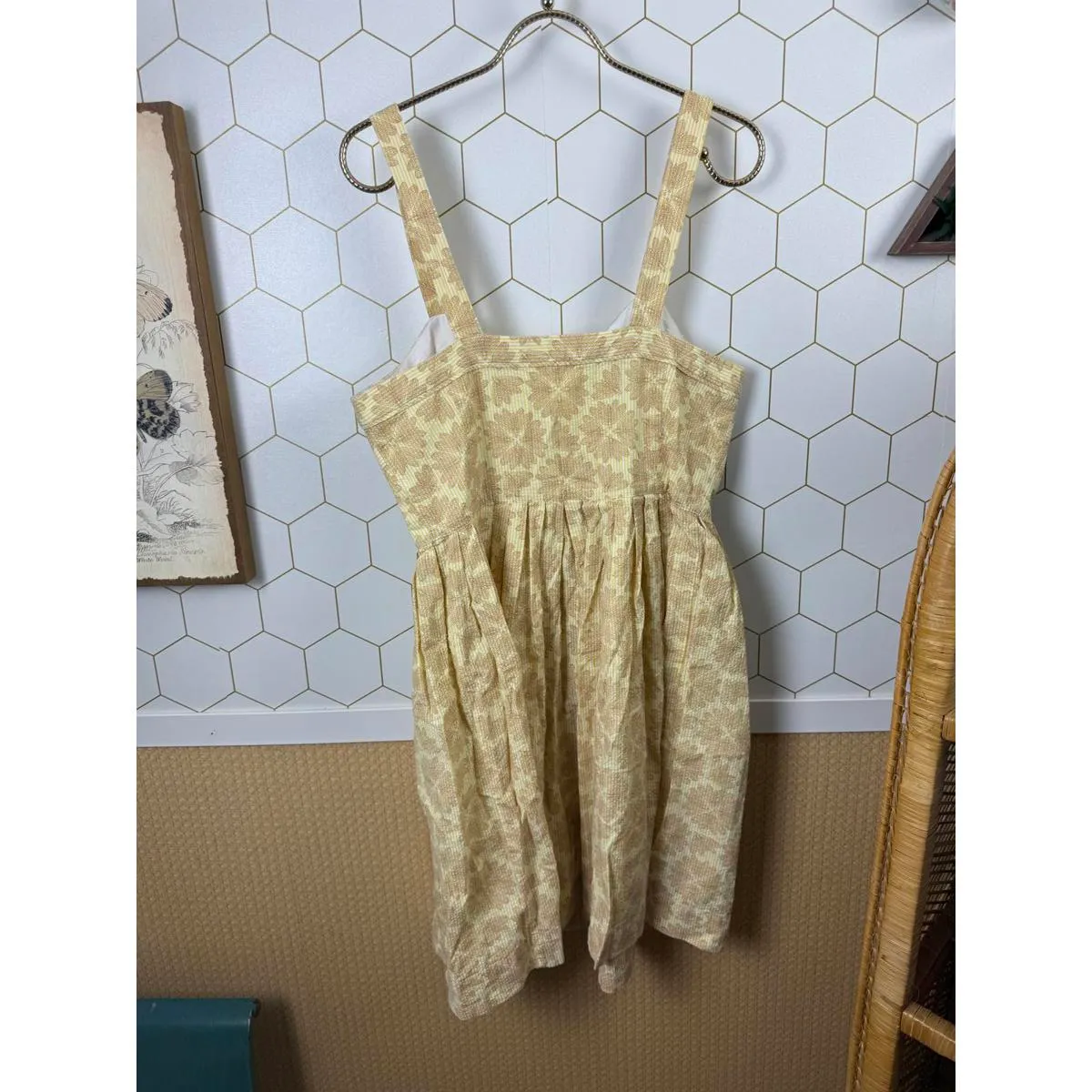 Maeve by Anthropologie Neutral Motif Yellow Cafe Dress - Size - 10 - Image 4