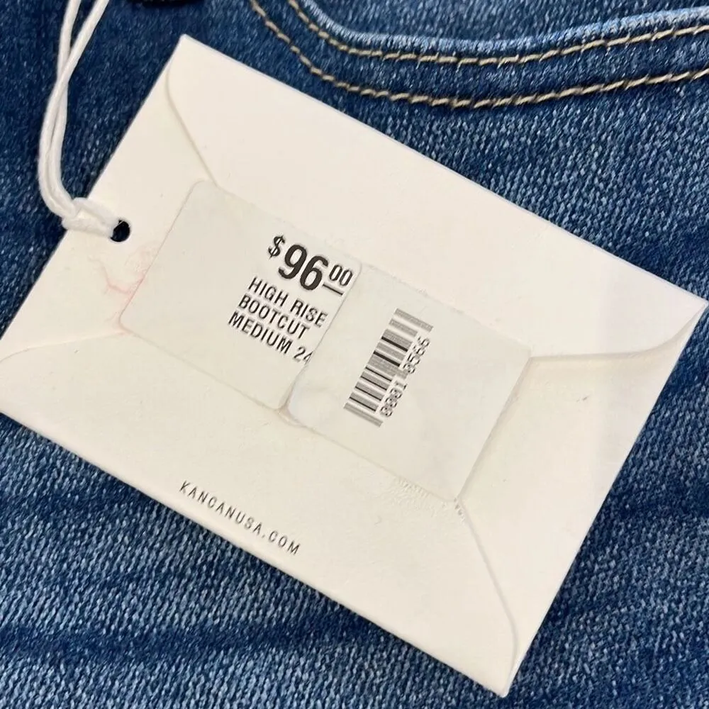 KanCan Womens High Rise Zip Fly Bootcut Denim Jeans Medium Blue Size 1/24 NWT Size undefined - Image 5
