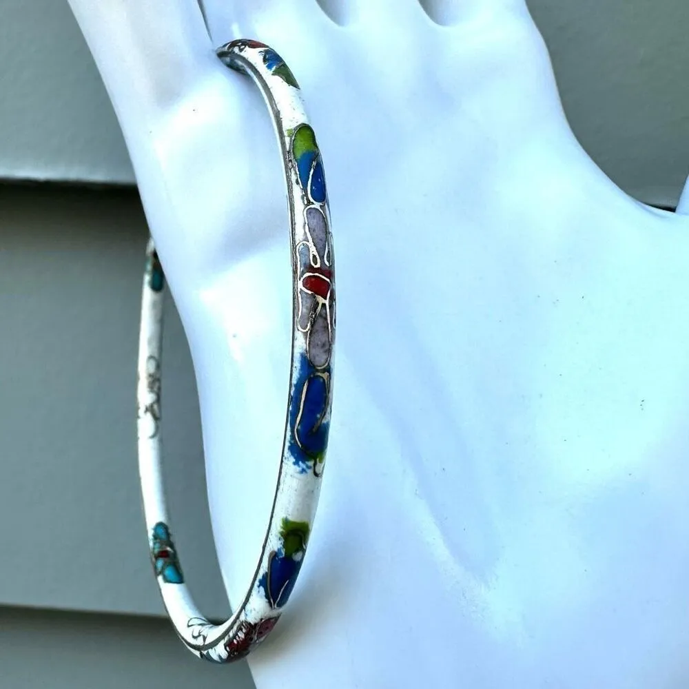 Cloisonné bangle bracelet - Image 7