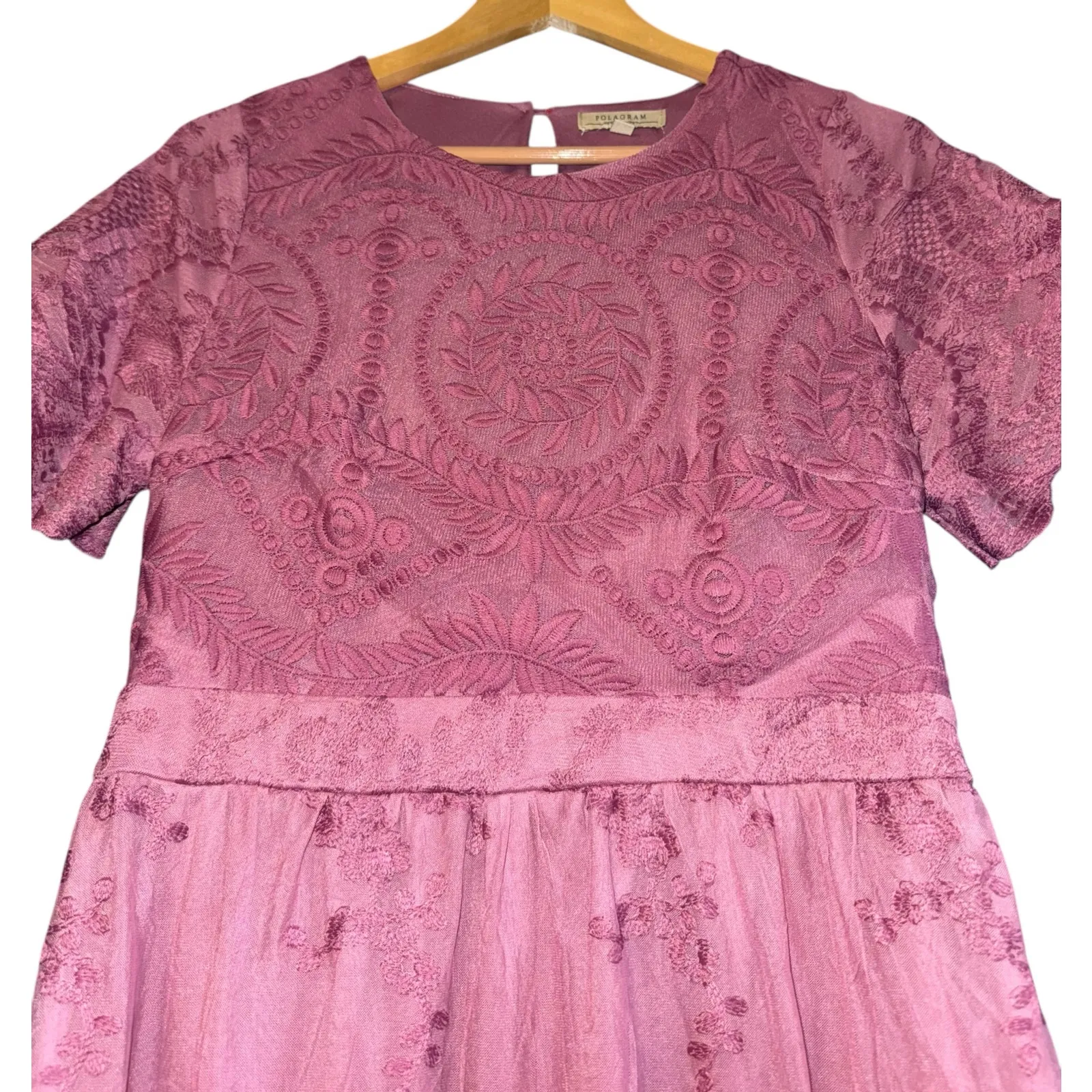 Polagram Lace Fairy Dress Womens Med Boho Lined Whimsical Feminine Party Wedding - Image 2