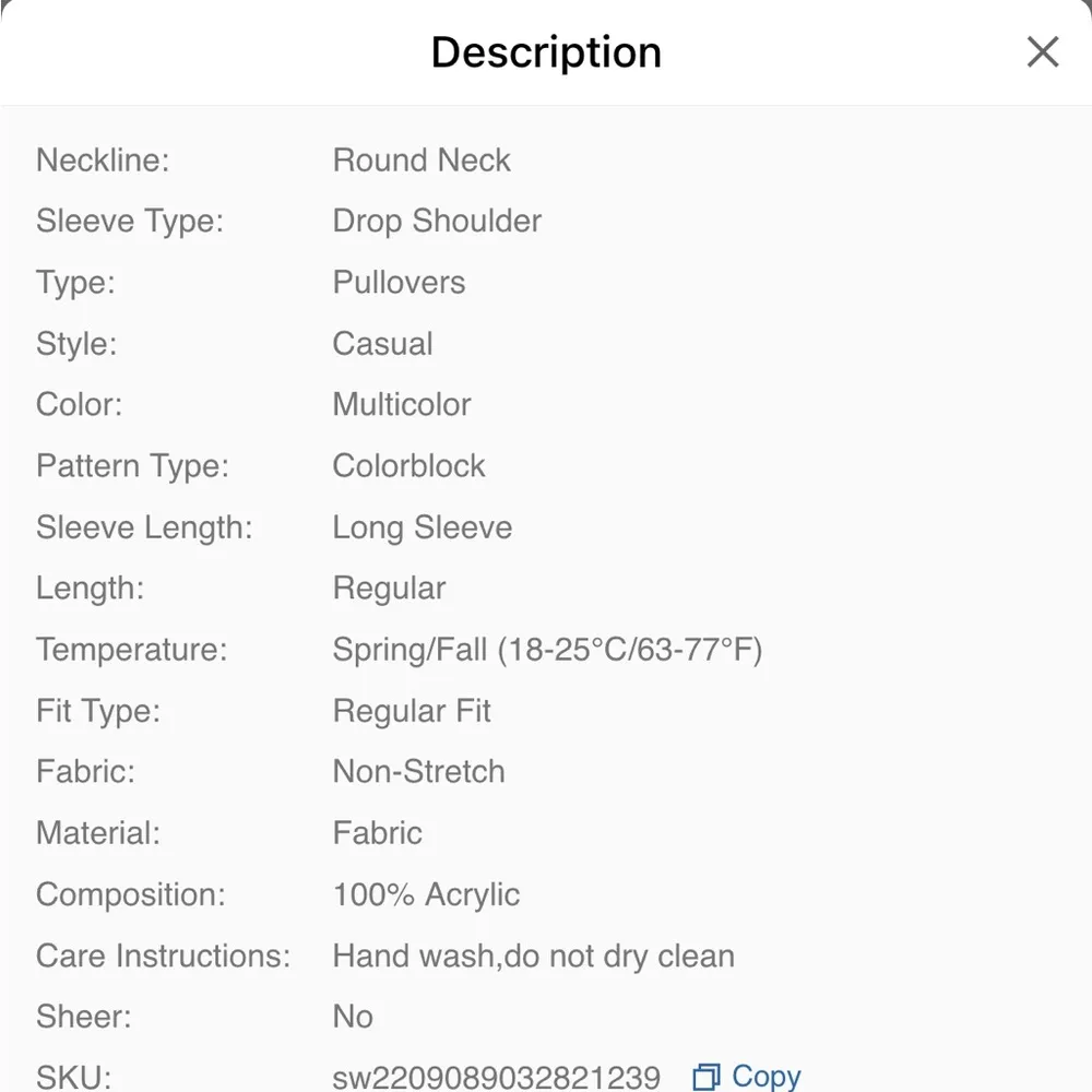 SHEIN LUNE Color Block Drop Shoulder Sweater - Image 4