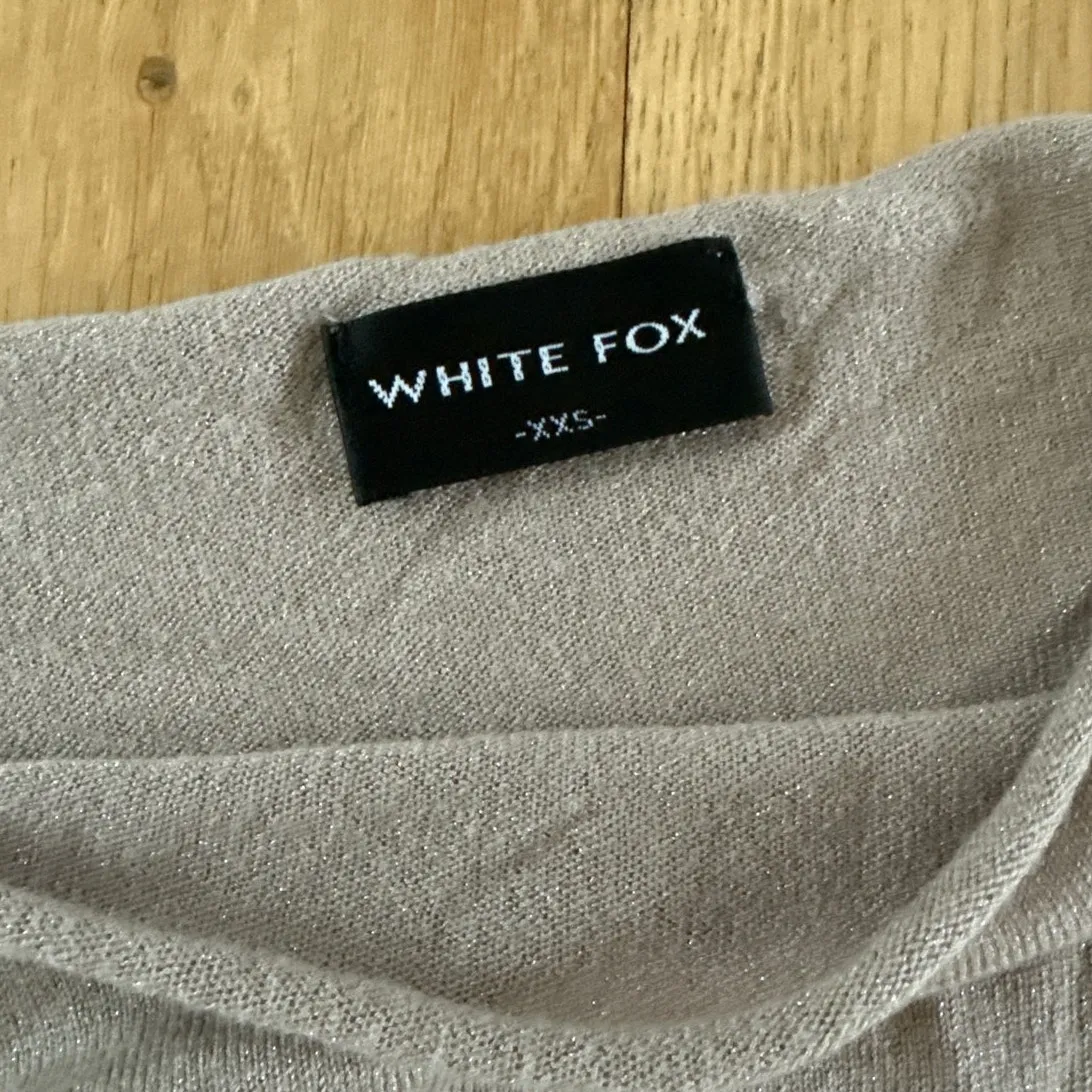 White Fox Mini Dress Off Shoulder Following My Instincts Size XXS Champagne - Image 3