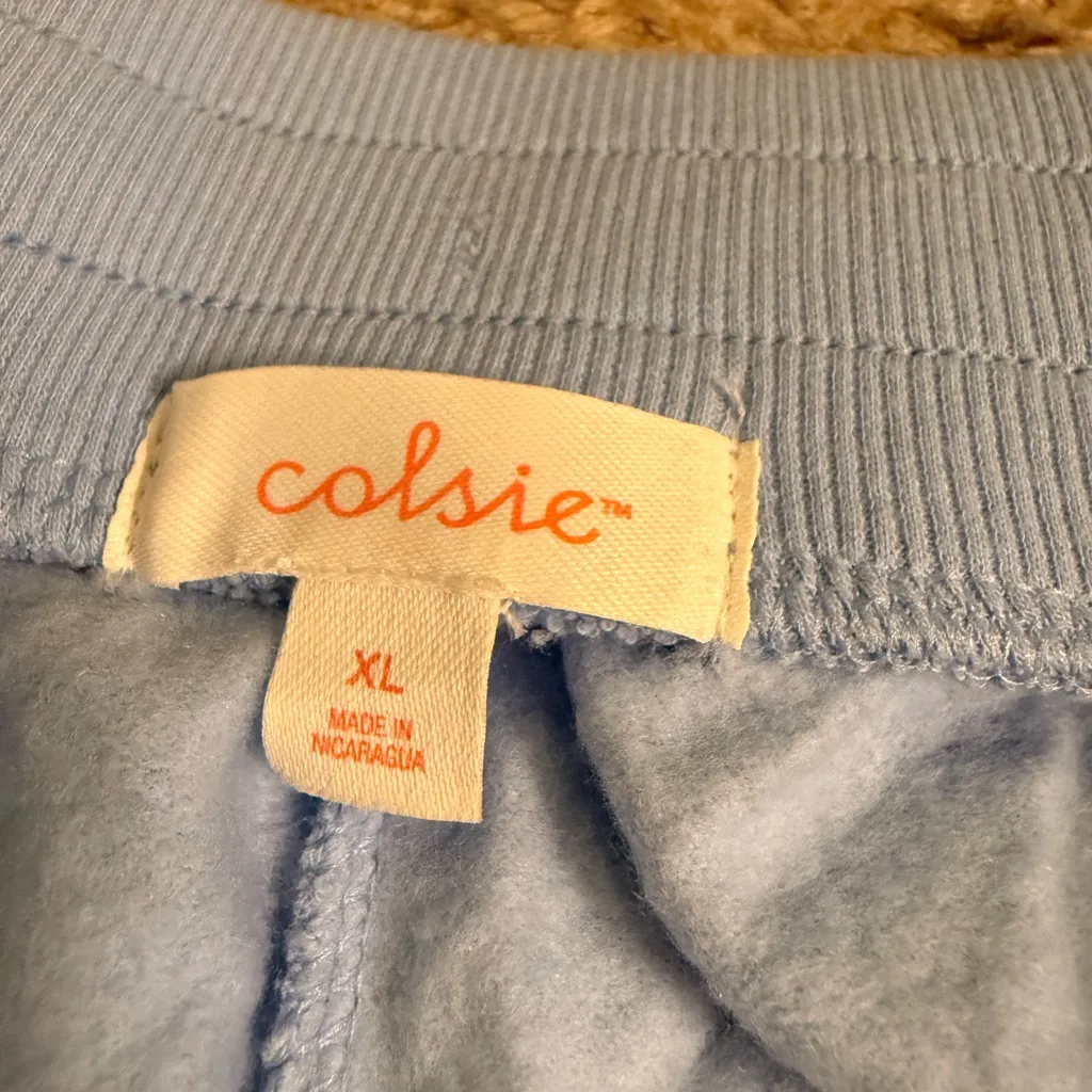 Colsie Baby Blue Winter Holiday Fleece Lounge Jogger Drawstring Pants - Image 6