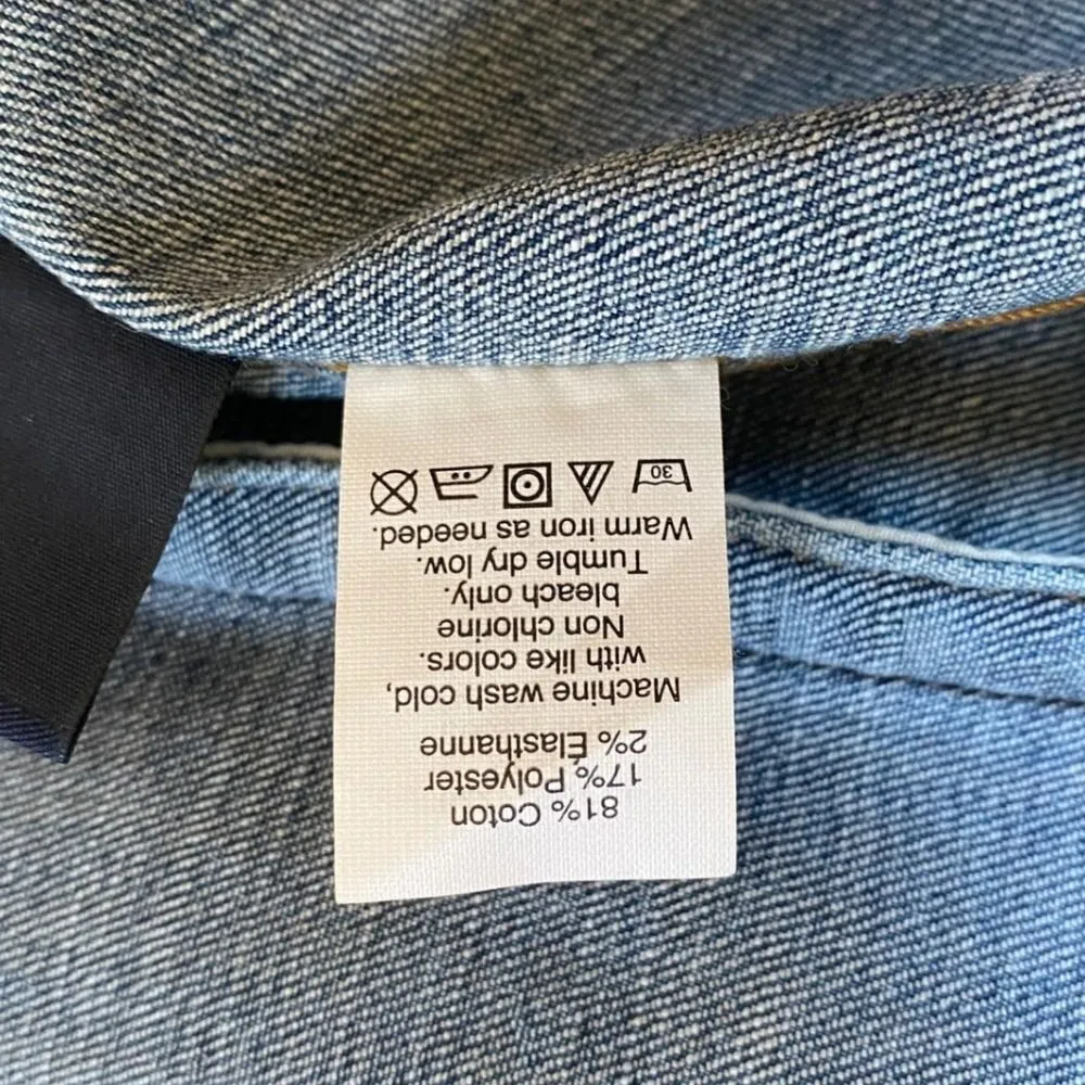 J. Crew Factory Women's Blue Denim Trucker‎ Jacket - XS - Image 7