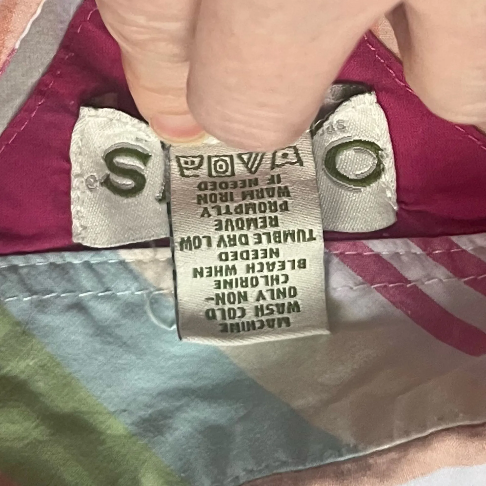 Orvis Pink Orange Pastel Easter Vertical Stripe Long Sleeve Button Down Size M - Image 4