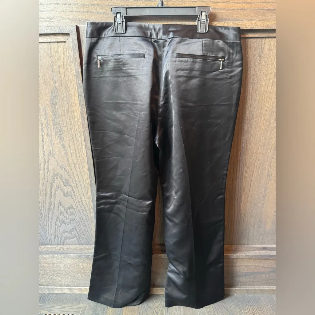 Banana Republic Black Satin Trousers  10 Petite - Image 2