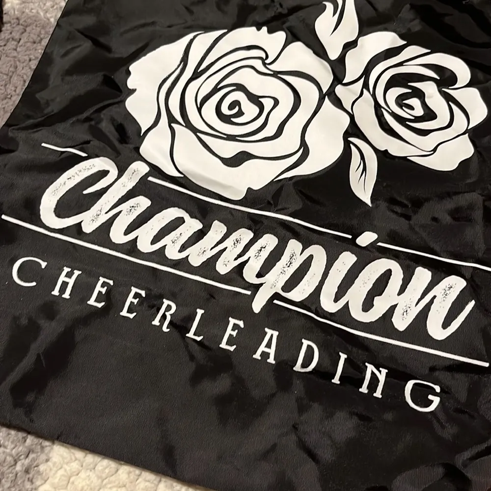 New Champion Cheerleading String Backpack Black Rose Cheer NWOT - Image 2