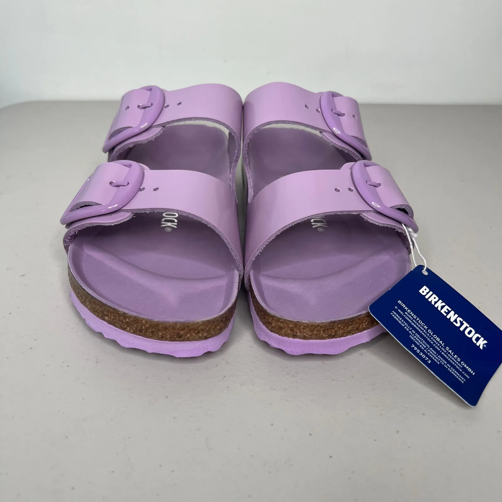 Birkenstock Purple Lavender Big Buckle Arizona High Shine Leather Sandal 37 - Image 3