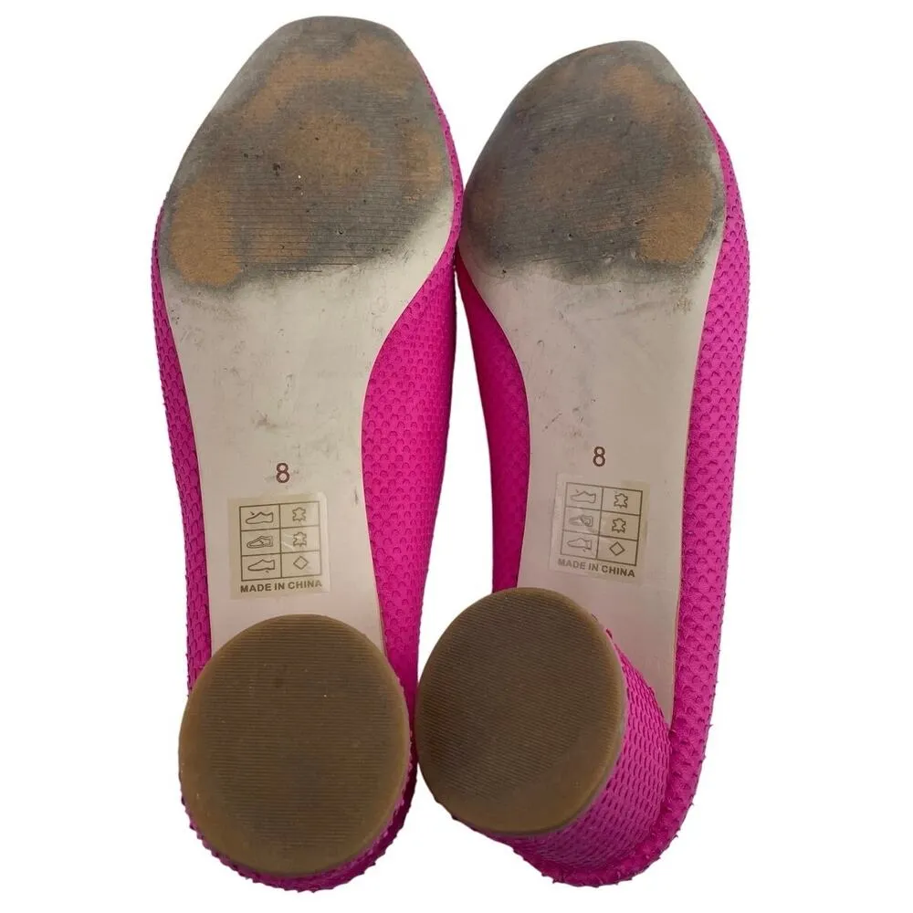 Intentionally Blank Women's Pink Closed Toe Slip On Heeled Mules Clogs Size 8 - Image 5