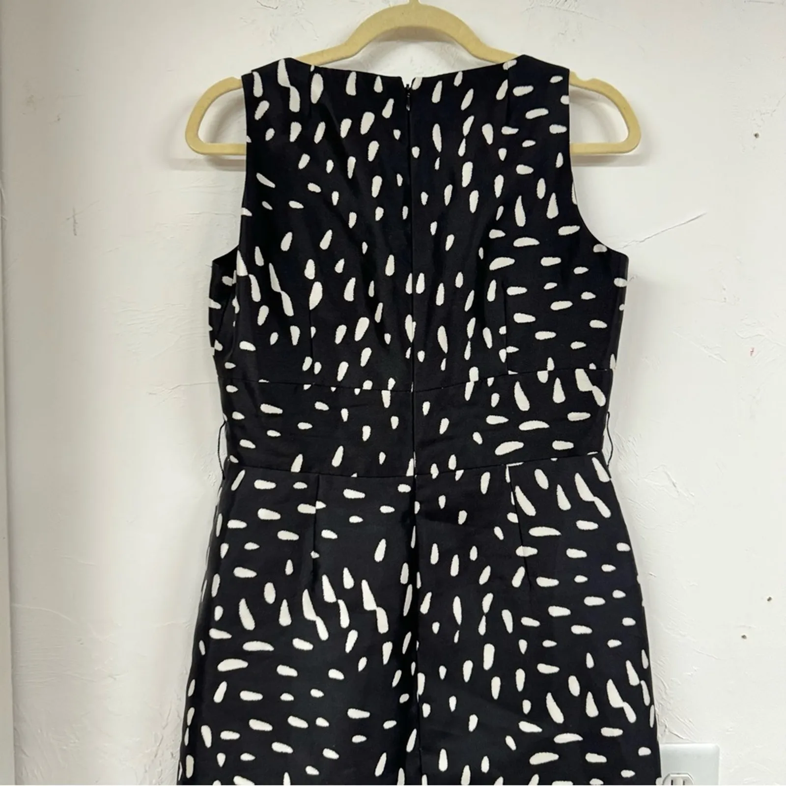 Rickie Freeman Teri Jon Black & White Polka Dot Fit & Flare Cocktail Dress 10 - Image 11