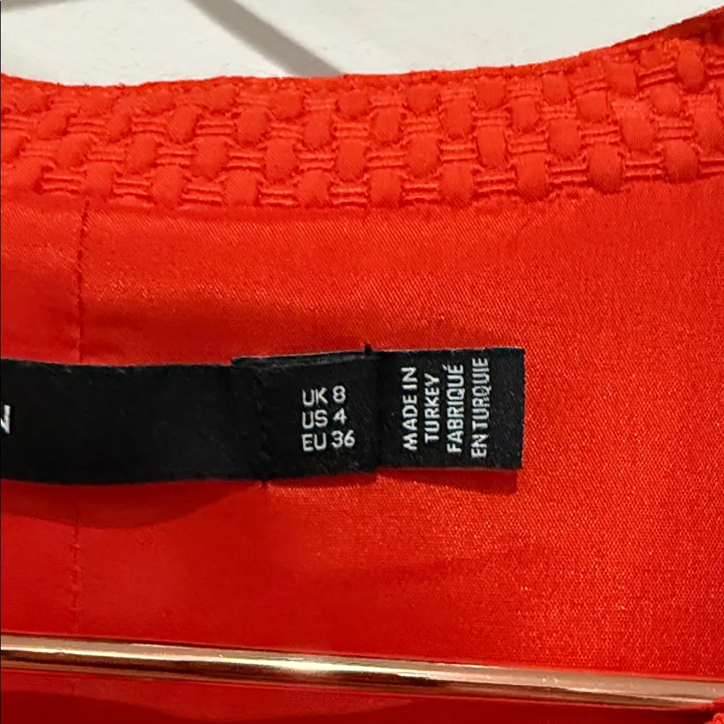 Karen Millen Orange Tie Waist Dress - Image 7